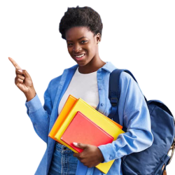 femme-afro-americaine-portant-sac-dos-etudiant-tenant-livres-souriant-heureux-pointant-main-doigt-cote_839833-34702